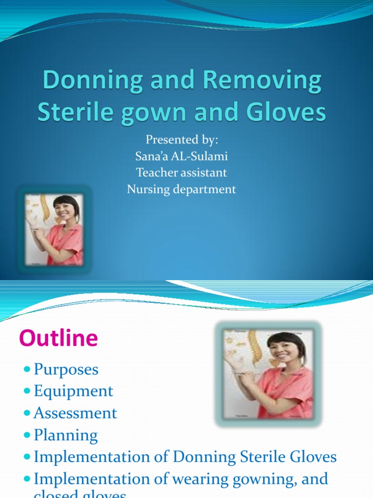 Donning and Removing Sterile Gloves PDF Glove Hand