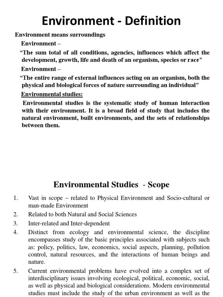 Environment PDF Natural Environment Ecology