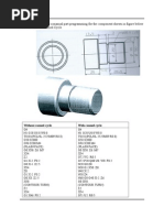 Exercise No.10 Write A Manual Part Programming For The Component Shown in Figure Below With and Without Canned Cycle