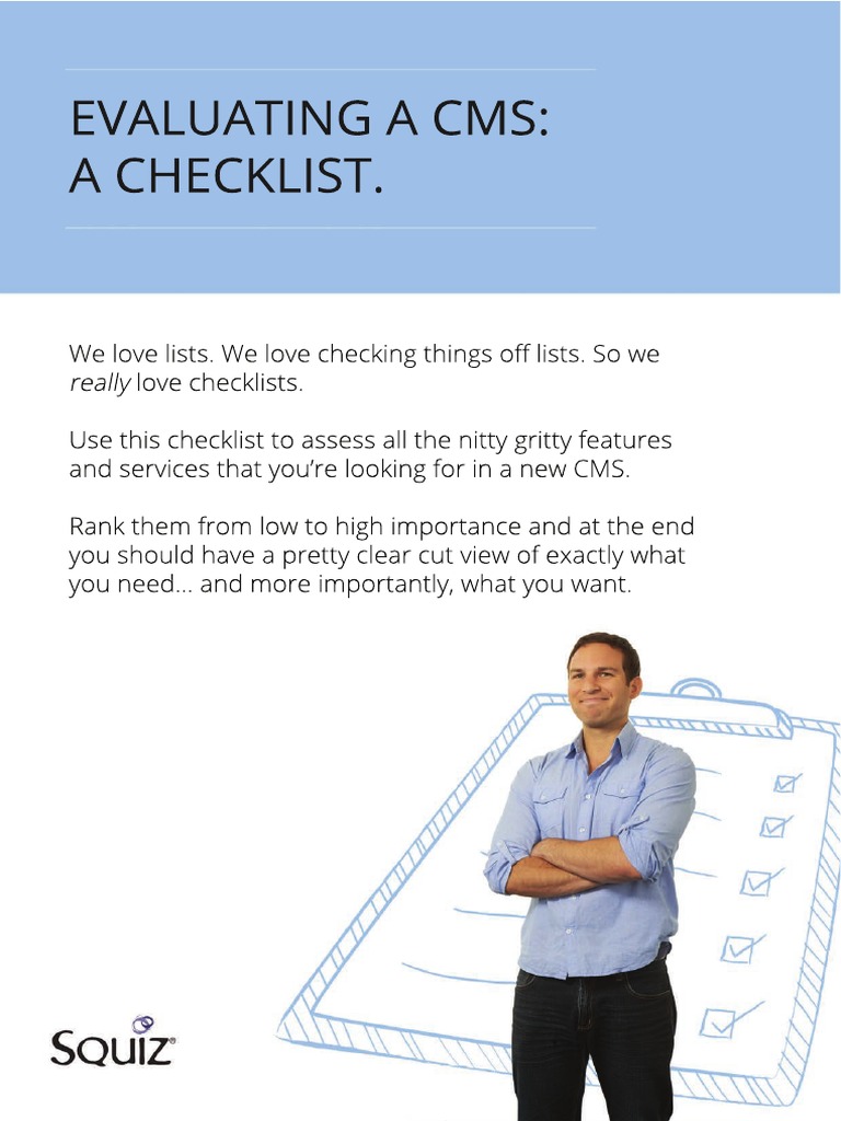 Evaluating A CMS A Checklist | PDF | Html Element | Portable Document ...