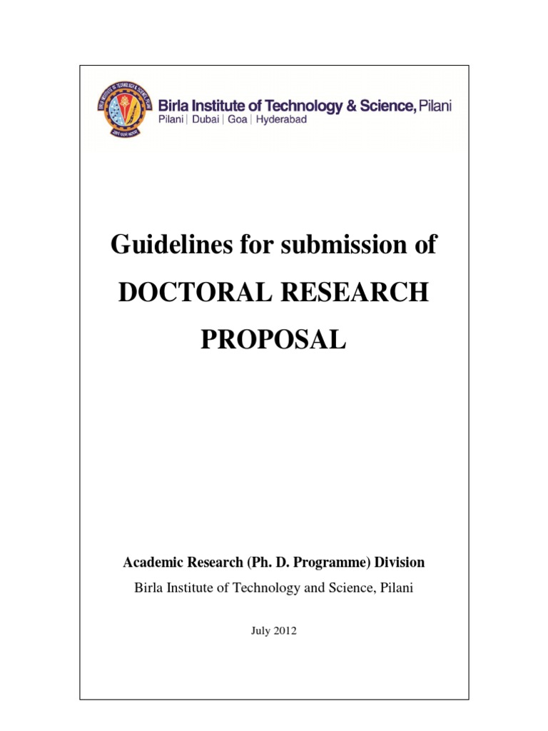 Doctoral Research Proposal Guidelines | PDF | Doctor Of Philosophy | Thesis