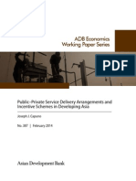 Public-Private Service Delivery Arrangements and Incentive Schemes in Developing Asia