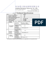 PVC Technical Specifications: Shandong Jinyuwang Waterproof Material Co.,LTD