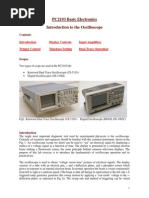 PC2193 Basic Electronics Introduction To The Oscilloscope