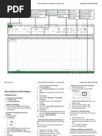 Quick Guide For Excel 2013 Basics - February 2013 Training: Http://ipfw - Edu/training