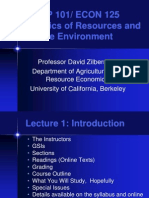 EEP 101/ ECON 125 Economics of Resources and The Environment