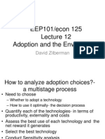 EEP101/econ 125 Adoption and The Environment: David Zilberman