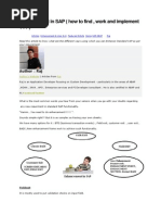 Enhancement in SAP (How To Find, Work and Implement ???) : Author: Raj