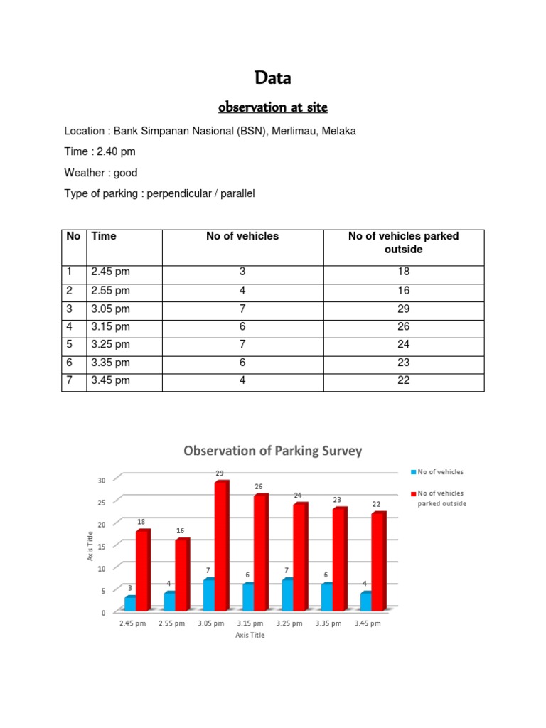 Observation at Site | PDF | Chart | Business