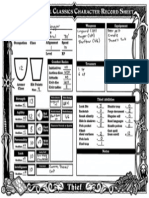 Thief - Dungeon Crawl Classics Character Sheet