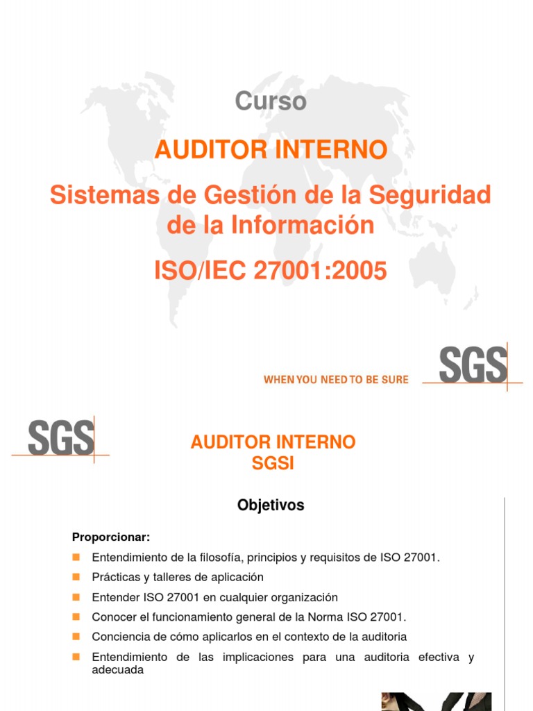 Auditor Interno en ISO 27001: SGSI | PDF | Contralor | Seguridad de ...