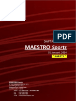 Maestro Sports Price List 01 Januari 2014 Karate