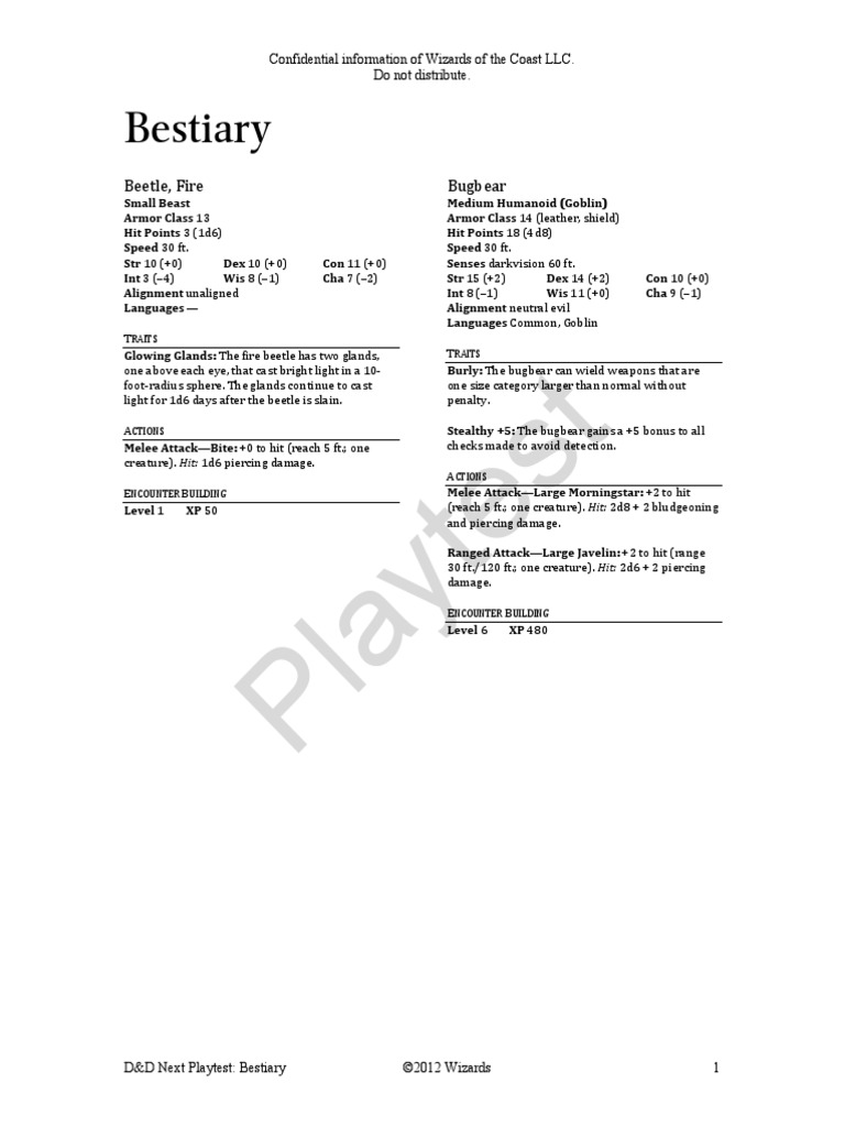 Bestiary | PDF | Dungeons & Dragons | Role Playing Games