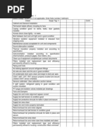 Instrumentation Check Sheet 1