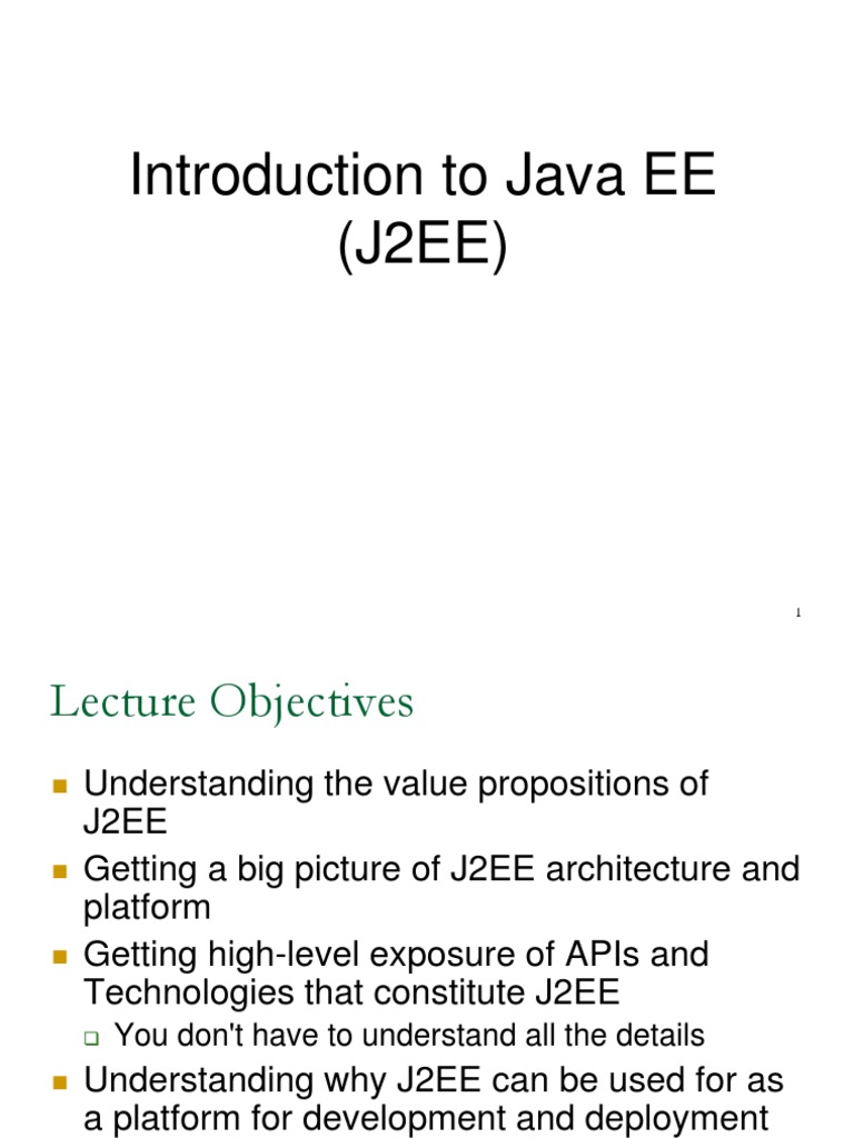 Introduction To Java EE (J2EE) | PDF