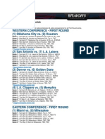 Western Conference - First Round (1) Oklahoma City vs. (8) Houston