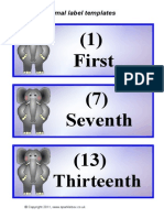 First (7) Seventh (13) : Thirteenth