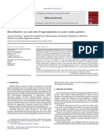 Beta-Blockers Use and Risk of Hyperglycemia in Acute Stroke Patients