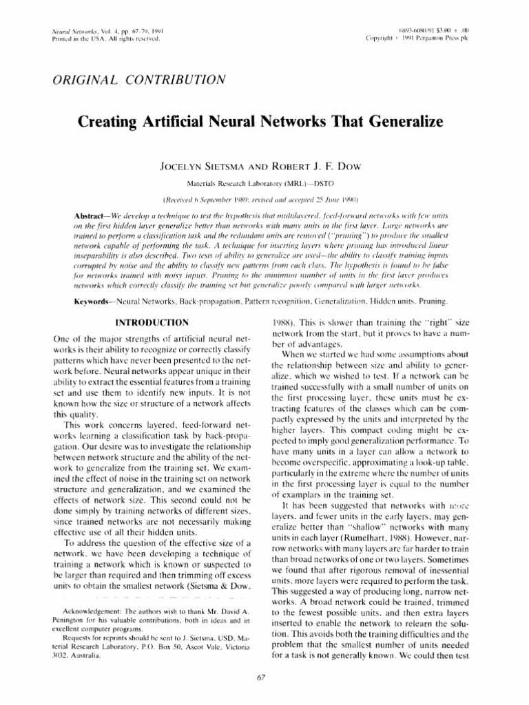 Neural Network Generalization Techniques | PDF | Signal To Noise Ratio ...