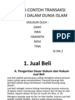 Contoh-Contoh Transaksi Ekonomi Dalam Dunia Islam