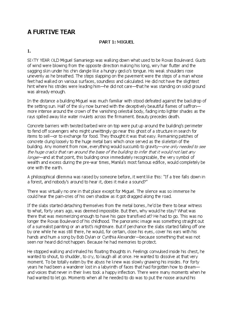 A Furtive Tear PDF Nature