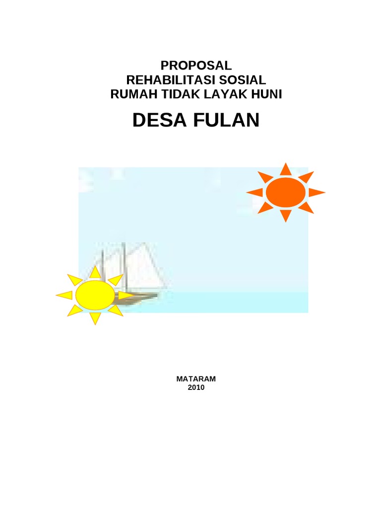 Contoh Proposal Rs RTLH | PDF