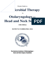 Pocket Guide To Antimicrobial Therapy in Otolaryngology - Head and Neck Surgery 13th Edition