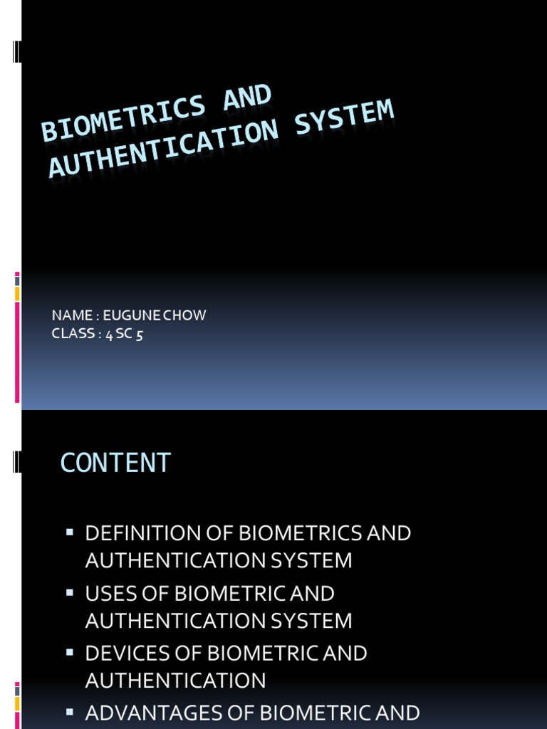 Biometrics & Authentication Guide | PDF | Computers