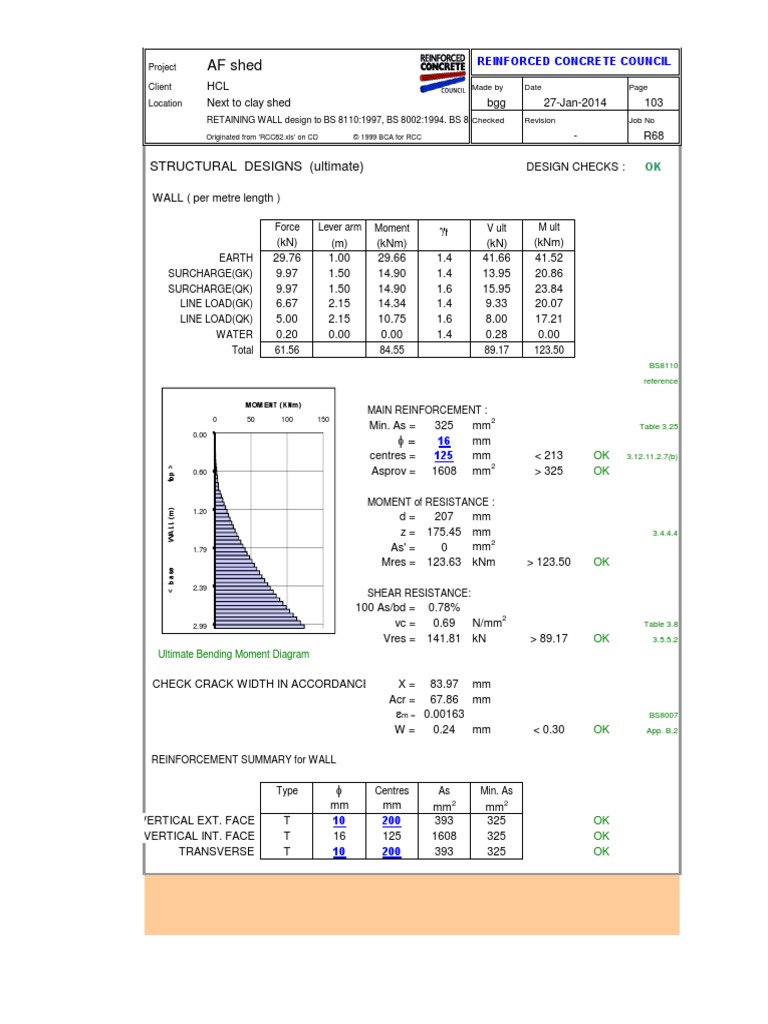 Retaining Wall Design to BS Standards | PDF | Technology & Engineering