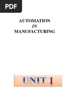 Automation in Manufacturing Unit-1