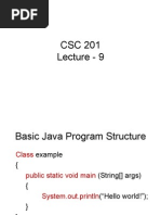 CSC 201-Lecture 9