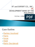 Saura Import and Export VS DBP 