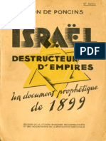 De Poncins Leon - Israel Destructeur D Empire Un Document Prophetique de 1899