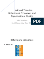 Economics and Behavioural Theories