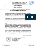 50 ARTICULOS DE LA NUEVA LEY UNIVERSITARIA VULNERAN  LA CONSTITUCIÓN POLÍTICA DEL PERÚ