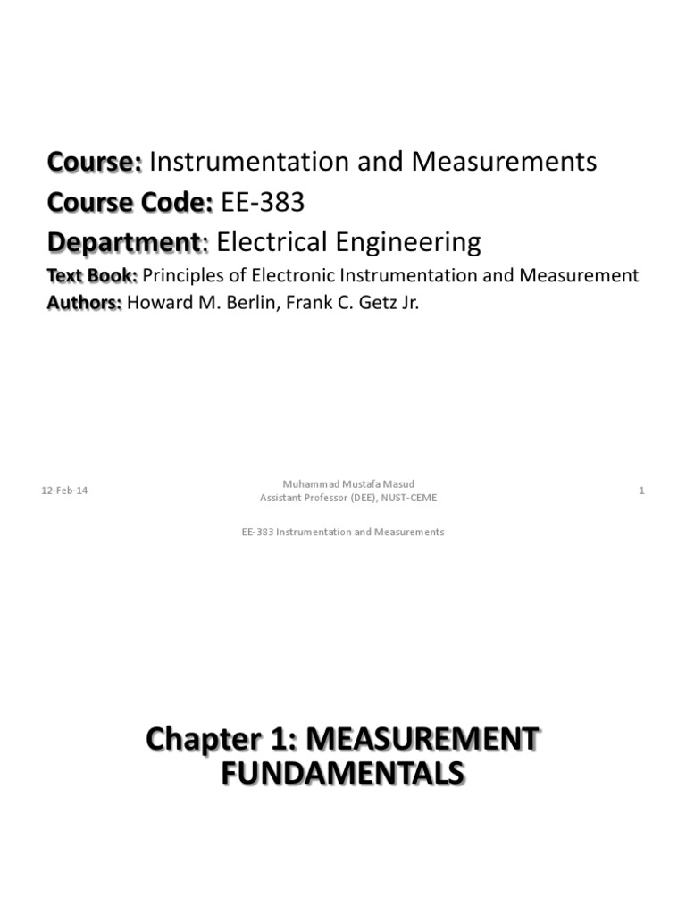 Chapter 1 | PDF | Accuracy And Precision | Least Squares