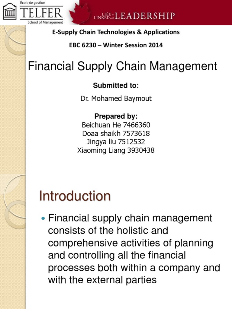 Financial Supply Chain Management Guide | PDF | Working Capital ...