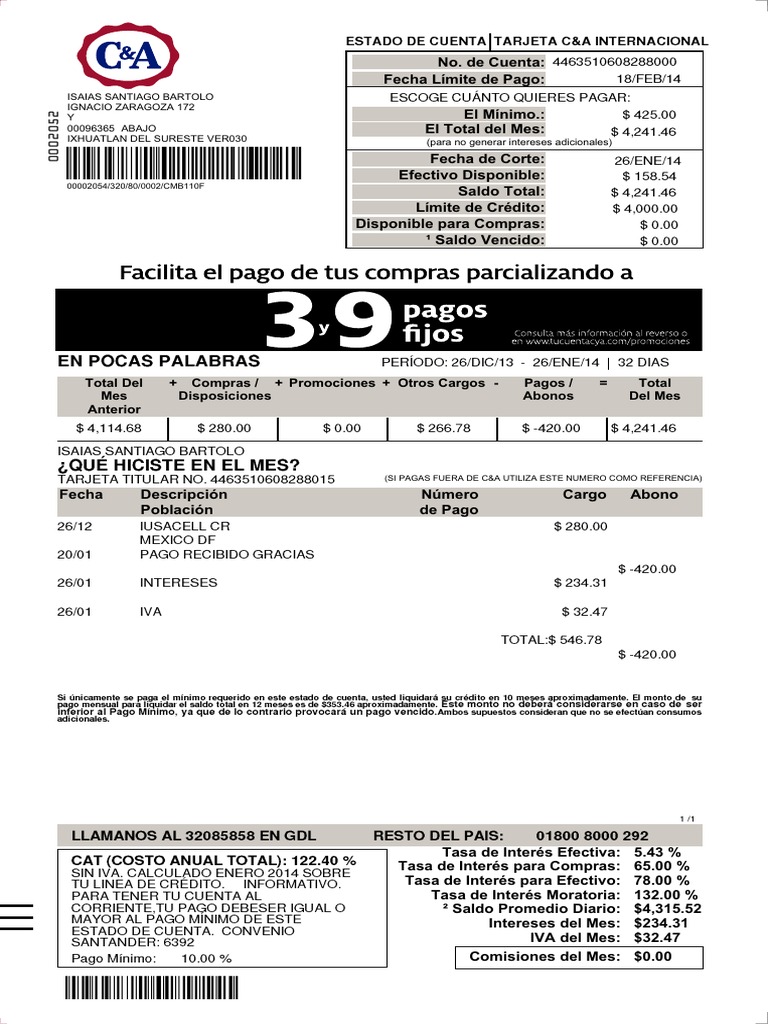 Estado de Cuenta 0114