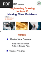 Drawing Missing Views in Engineering | PDF | Teaching Methods & Materials