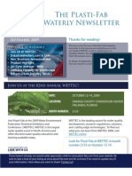 Plasti-Fab Sepctember 2009 Waterly Newsletter