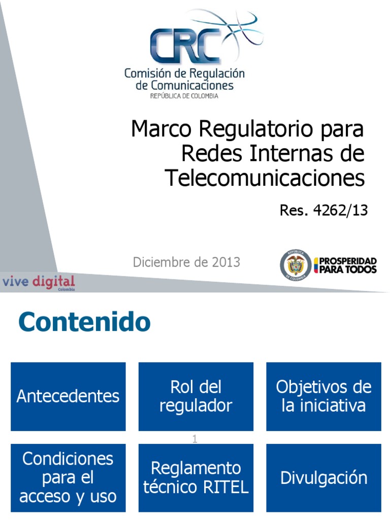 Presentación RITEL | PDF | Tecnología de información y comunicaciones ...