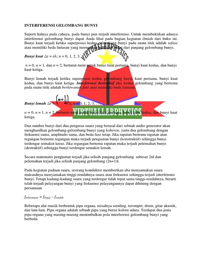 Interferensi Gelombang Bunyi