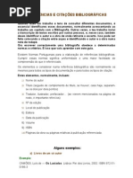 REFERÊNCIAS E CITAÇÕES BIBLIOGRÁFICAS