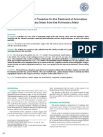 Analysis of the Takeuchi Procedure for the Treatment of Anomalous Origin of the Left Coronary Artery From the Pulmonary Artery