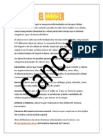 Cáncer es un término que se usa para enfermedades en las que células anormales se dividen sin control y pueden invadir otros tejidos