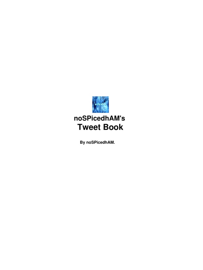 Tweet Book: Nospicedham'S, PDF