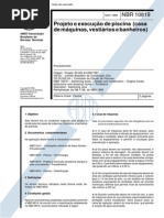 NBR 10819 - Projeto e Execução de Piscina - Casa de Máquinas, Vestiário e Banheiros