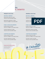Official 2009 Debate Schedule
