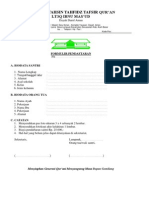 BIK - Formulir Pendaftaran Santri TPA DDA