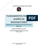 FUNDAMENTOS PARA EL DISEÑO DE BIODIGESTORES